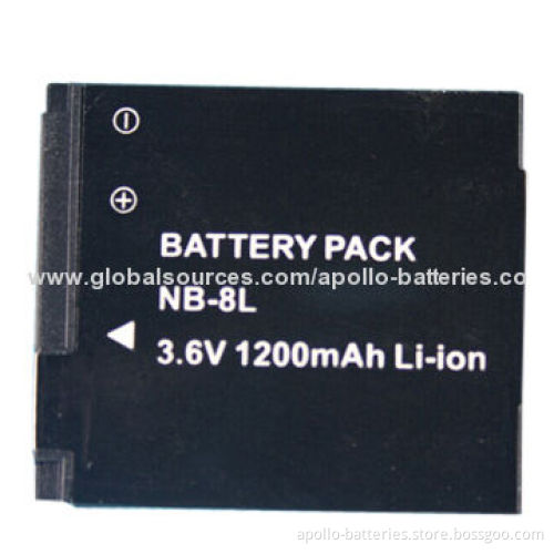 Camera Battery for Canon NB-8L, 3.6V/1200mAh, Li-ion